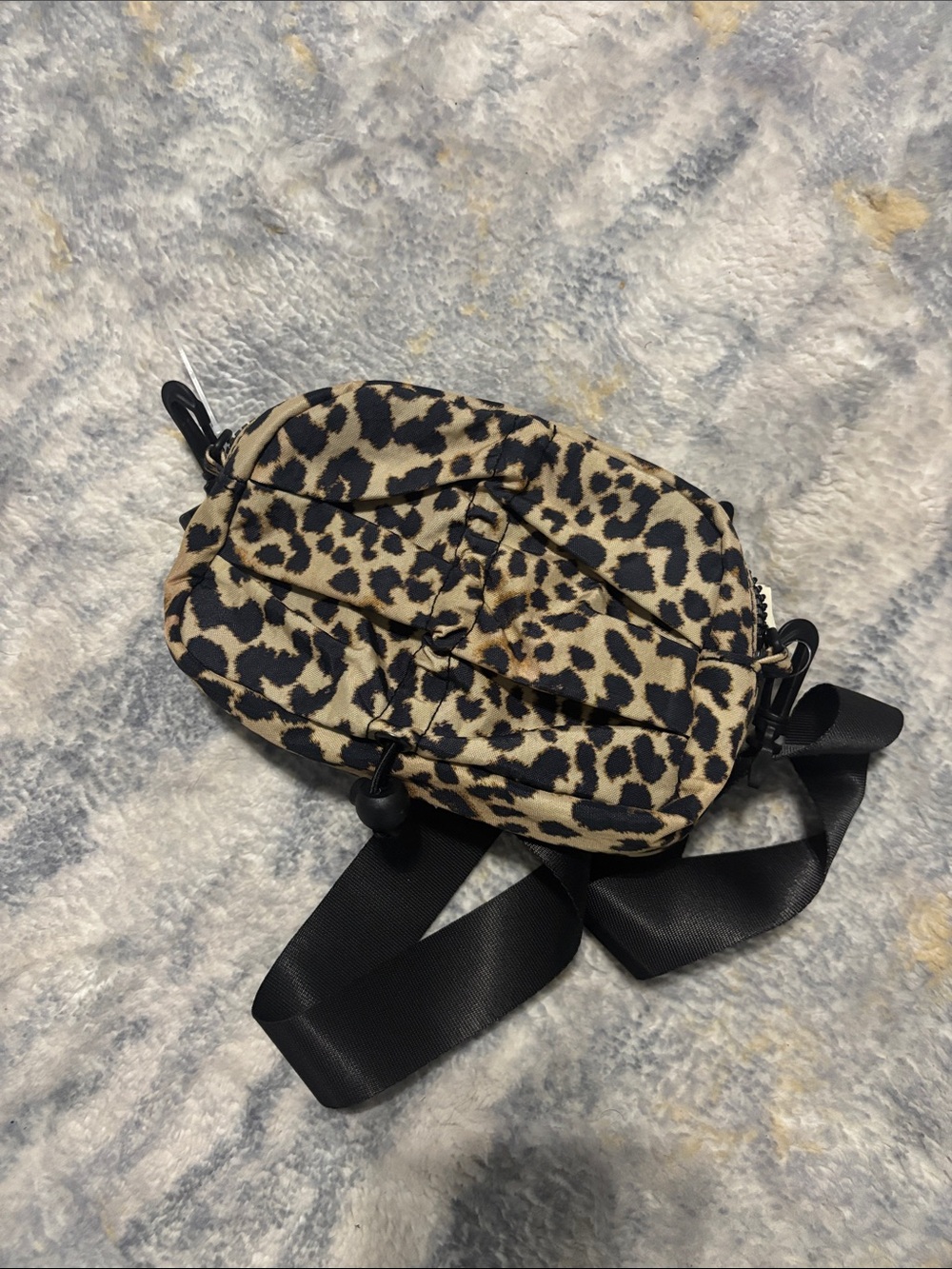 No Boundaries Leopard Print Crossbody Bag - Black and Tan